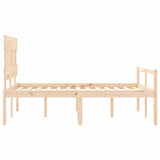 Senior Bed without Mattress 140x190 cm Solid Wood 3195396