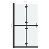 Foldable Walk-in Shower Wall Frosted ESG Glass 70x190 cm 151192