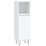 3 Piece Bathroom Furniture Set White Engineered Wood 3190221