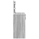 Dressing Table with LED Grey Sonoma 100x40x120 cm 848211