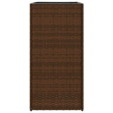 Garden Planter Brown 40x40x80 cm Poly Rattan 366414