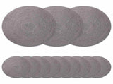 Jute Placemets 12 pcs Grey 30 cm 100% Tossa Jute 42012307