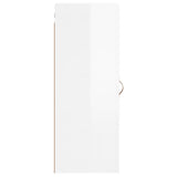Wall Mounted Cabinet High Gloss White 34.5x34x90 cm 828830