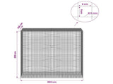 Gabion with 5 mm Wire and 5x5 cm Mesh 200x100x200 cm 3464398