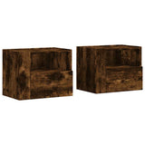 Wall-mounted Bedside Cabinets 2 pcs Smoked Oak 45x30x35 cm 848320