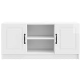 TV Cabinet High Gloss White 102 x 34.5 x 47 cm Engineered Wood 895849