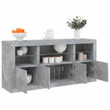 Sideboard Concrete grey Engineered wood, glass Medium Sideboard 3209068