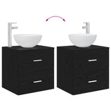 Bathroom Cabinet Set 3 pcs Black Oak 49.5 x 35 x 63 cm 3405796