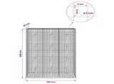 Gabion with 5 mm Wire and 5x5 cm Mesh 150x20x200 cm 3464109
