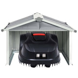 150908 Garden Robot Lawnmower Shed 92x97x63 cm Galvanised Steel Grey