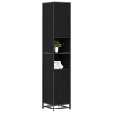 Bathroom Furniture Set with Door Black Oak 35 x 37.5 x 188.5 cm 3402319