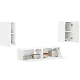 TV Cabinet Set 4 pcs White Engineered Wood 3409150