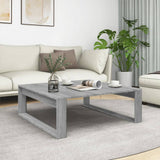 ZNTS Coffee Table Grey Sonoma 100x100x35 cm Engineered Wood 816000