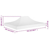 Party Tent Roof 4.5x3 m White 270 g/m 315365