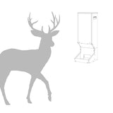 Deer Feeder Silver 28 x 30 x 80 cm Galvanised Steel 874611