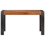 ZNTS Dining Table 140x70x76 cm Solid Rough Mango Wood 289655