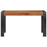 ZNTS Dining Table 140x70x76 cm Solid Rough Mango Wood 289655