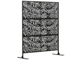 Decorative Privacy Screen with Stand, 6.5FT Freestanding Metal Outdoor Divider, Decorative Privacy T3398P377703