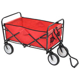 Folding Hand Trolley Steel Red 143778