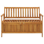 ZNTS Garden Storage Bench 120 cm Solid Acacia Wood 310279