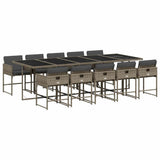 Garden Dining Set Grey, Dark Grey, Black 3211292