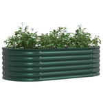 Garden Raised Bed Green 160 x 80 x 44 cm Steel 42008130