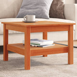 ZNTS Coffee Table Wax Brown 55x55x40 cm Solid Wood Pine 847175