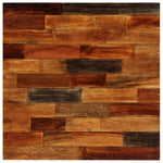 Bar Set 3 Pieces Solid Reclaimed Wood and Genuine Goat Leather 246286