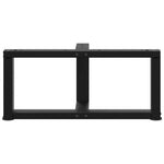 ZNTS Coffee Table Legs T-Shaped 2 pcs Black 70x25x cm Steel 4013016