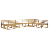 Outdoor Sofa Set 8 pcs White Solid Acacia Wood 3386873