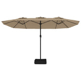 Garden Parasol Taupe Polyester fabric Extra large Tiltable 362948