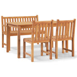 Garden Dining Set Teak Fine sanded teak hardwood Medium 3157151