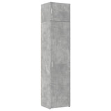 ZNTS Slim Storage Cabinet Concrete Grey 50x42.5x225 cm Engineered Wood 3281304
