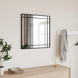 Wall Mirror Black 60x60 cm Square Iron 358635