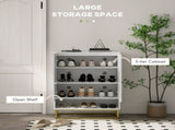 Shoe Storage Cabinet, Modern Shoe Cupboard with Open Shelf, Adjustable Shelf, 6 Vents, Shoe Rack for T3398P343522