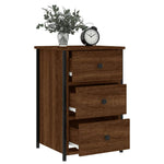 ZNTS Bedside Cabinet Brown Oak 40x36x60 cm Engineered Wood 826001