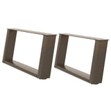 Coffee Table Legs U-Shaped 2 pcs Natural Steel 70x cm Steel 4012755