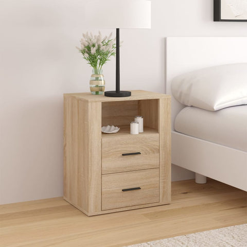 ZNTS Bedside Cabinet Sonoma Oak 50x36x60 cm Engineered Wood 816731