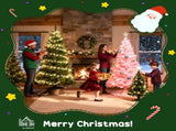 6ft Super Flocked Christmas Tree - Green/White T3398P424893