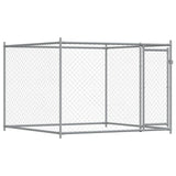 Dog Cage with Door Grey 8x2x1.5 m Galvanised Steel 3209580