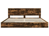 Storage Bed with Drawer Smoked Oak 180 x 200 cm Engineered Wood 3411184