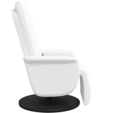 Massage Recliner Chair with Footrest White Faux Leather 356518