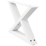 Coffee Table Legs 2 pcs White 60x cm Steel 4012689