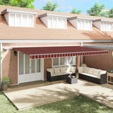 Retractable Awning Manual Orange and brown 600 x 300 cm Fabric 3331594