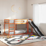 Bunk Bed with Slide&Ladder without Mattress Wax Brown 90x200 cm 3284244