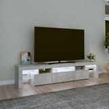 TV Cabinet with LED Lights Concrete Grey 200x36.5x40 cm 3152813