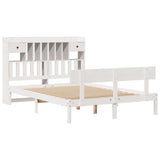 Bookcase Bed without Mattress White 140x200 cm Solid Wood Pine 3321835
