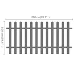 Picket Fence WPC 200x100 cm 42820