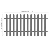 Picket Fence WPC 200x100 cm 42820