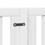 Dog Gate with Door Foldable 15 Panels White 750 cm Poplar Wood 3155649